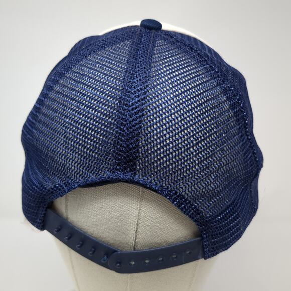 Barefoot Bar Hardin Illinois Snapback Trucker Cap Blue OS Adjustable Mesh Back - Picture 6 of 10